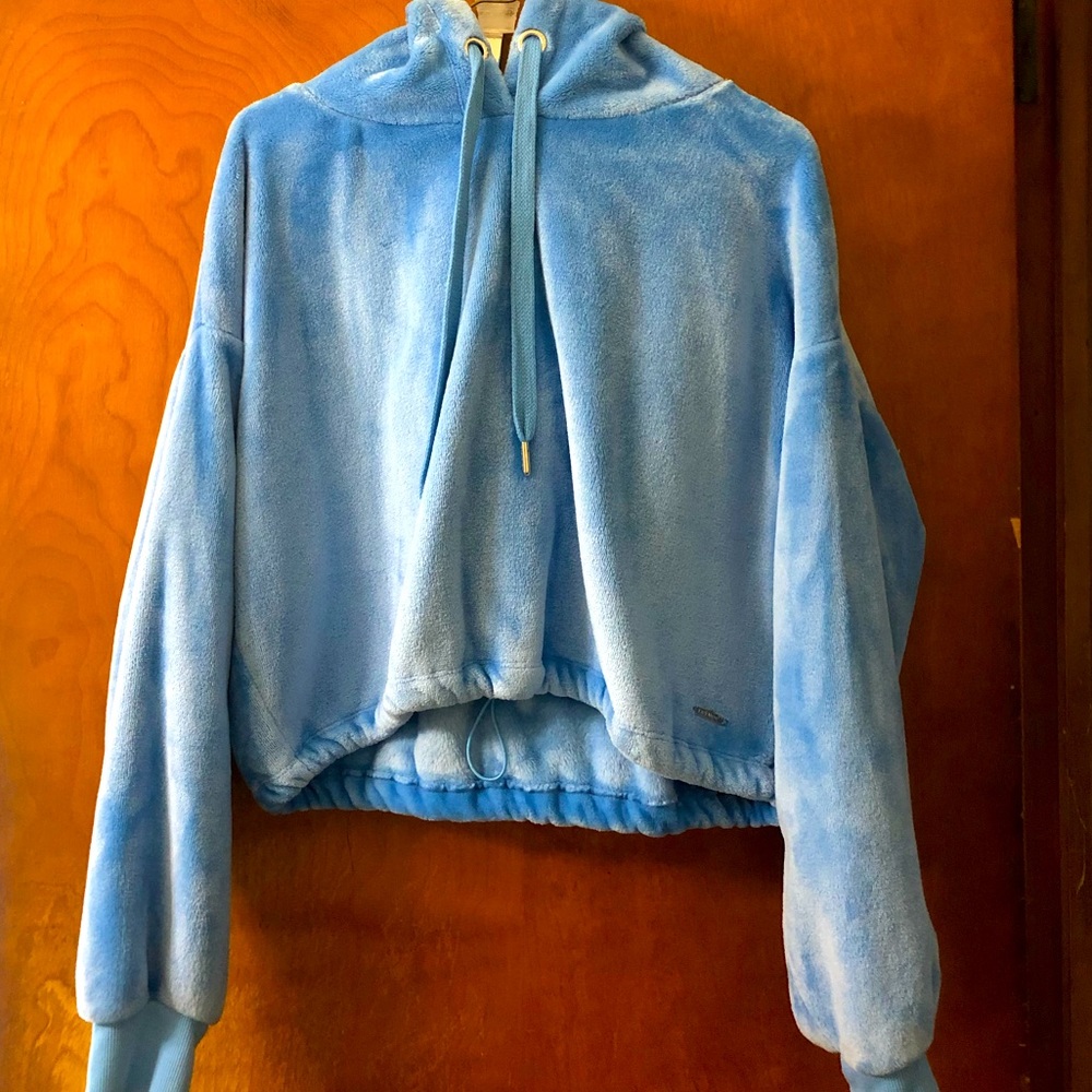 Sky blue hooded sweater